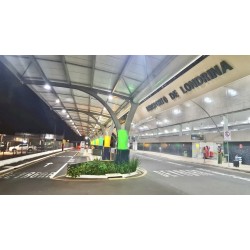 Aeroporto de Londrina é iluminado de verde e amarelo para apoiar a Seleção Brasileira feminina na Copa do Mundo